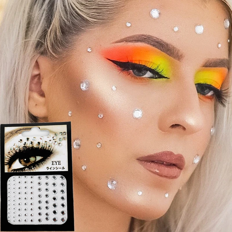 Разные размеры украшения для лица глаза бриллианты тату Блестящие кристаллы