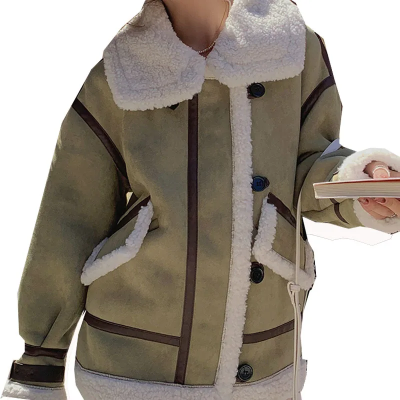 Thickened imitation lamb wool jacket jacket women