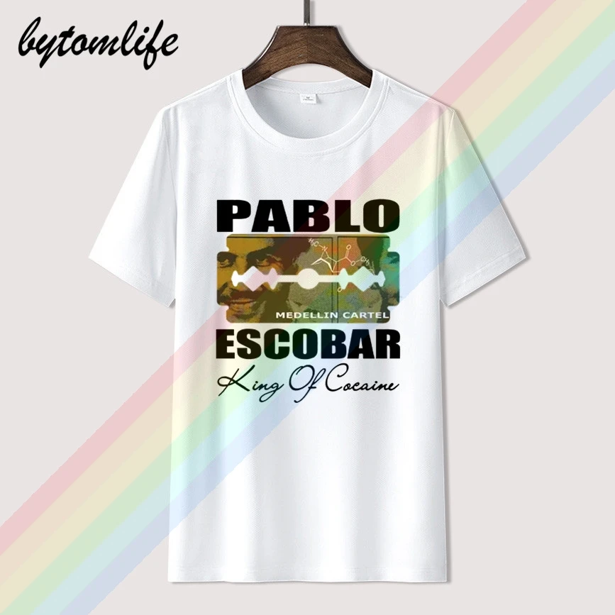 

Pablo Escobar T-Shirt Medellin Cartel King Of Cocaine Plato A Plomo Colombian Men's Women's 100% Cotton Short Sleeves Tops Tee