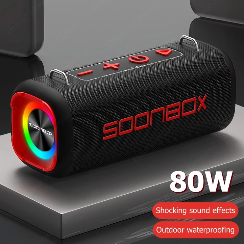 

USB/TF/AUX Wireless Speakers 80W High Power Strong Bass Portable Home Theater Subwoofer Party Stereo Bluetooth Speakers Outdoor