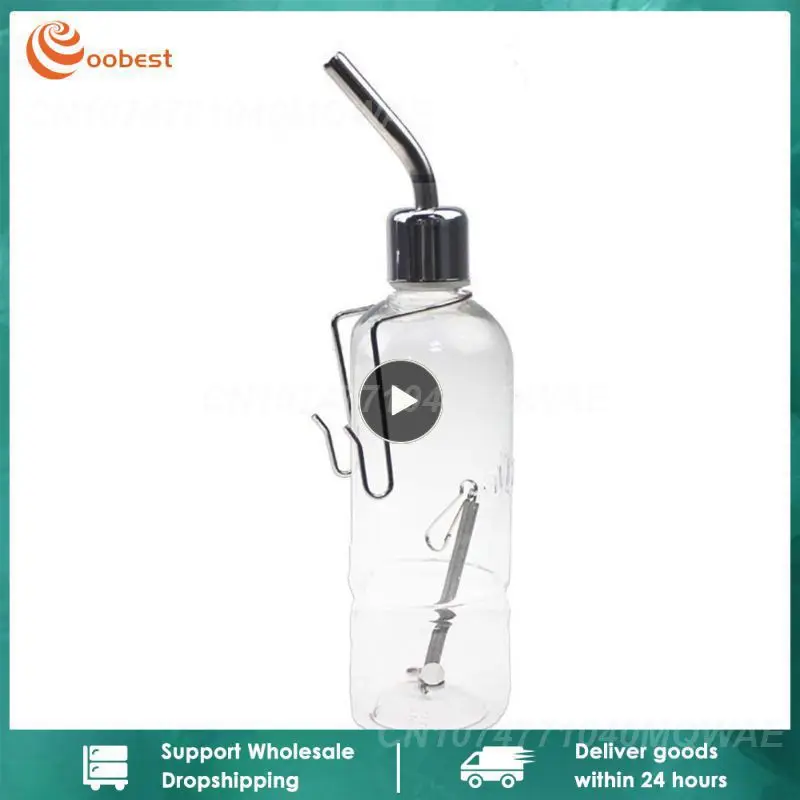 1~10PCS Pet Water Bottle Portable Leak-proof Small Pet Waterer Easy To Use Durable Stainless Steel Hanging Waterer Safe