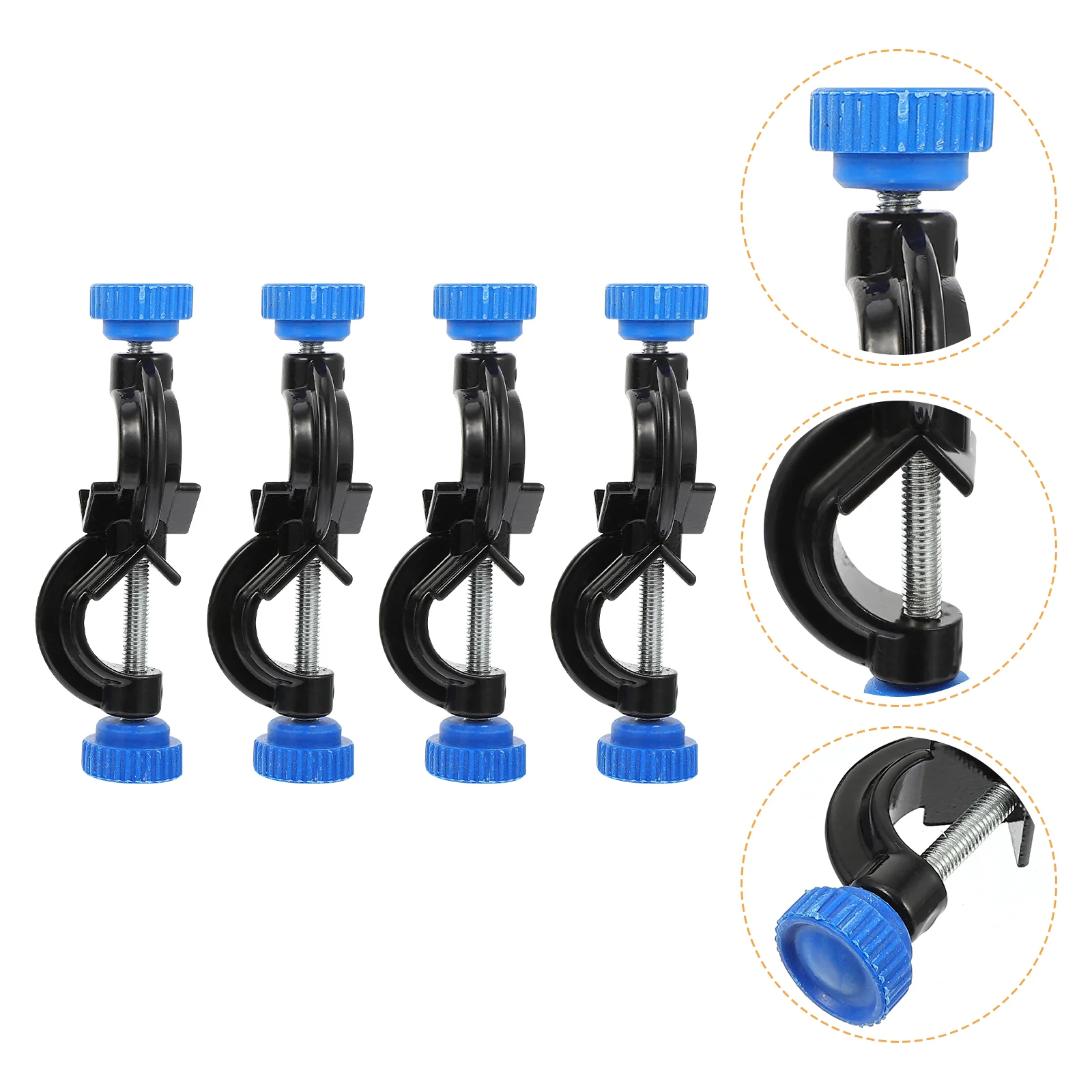 

Iron Stand Accessories Right Angle Clamp Laboratory Supplies Cross Boss Head Clip Support Black
