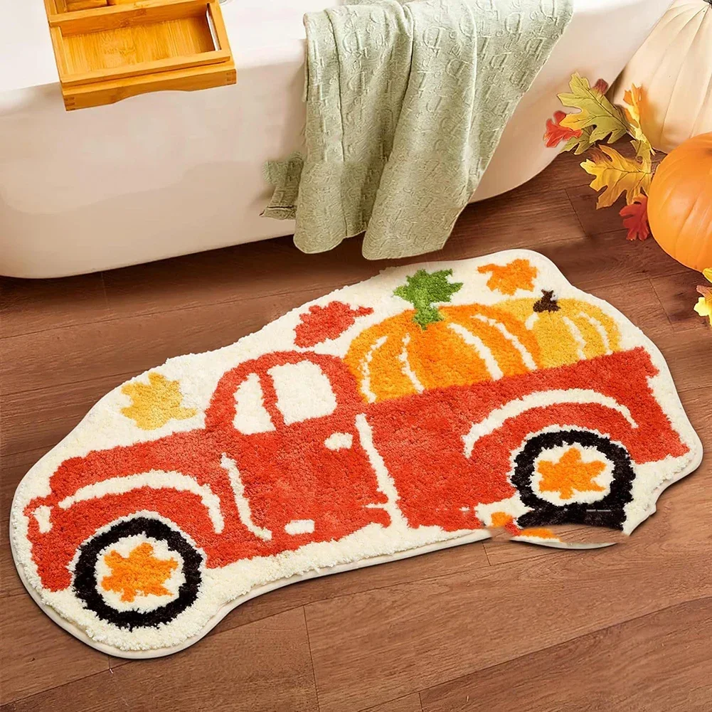 Милые коврики для ванной в форме тыквы нескользящие моющиеся нечеткие