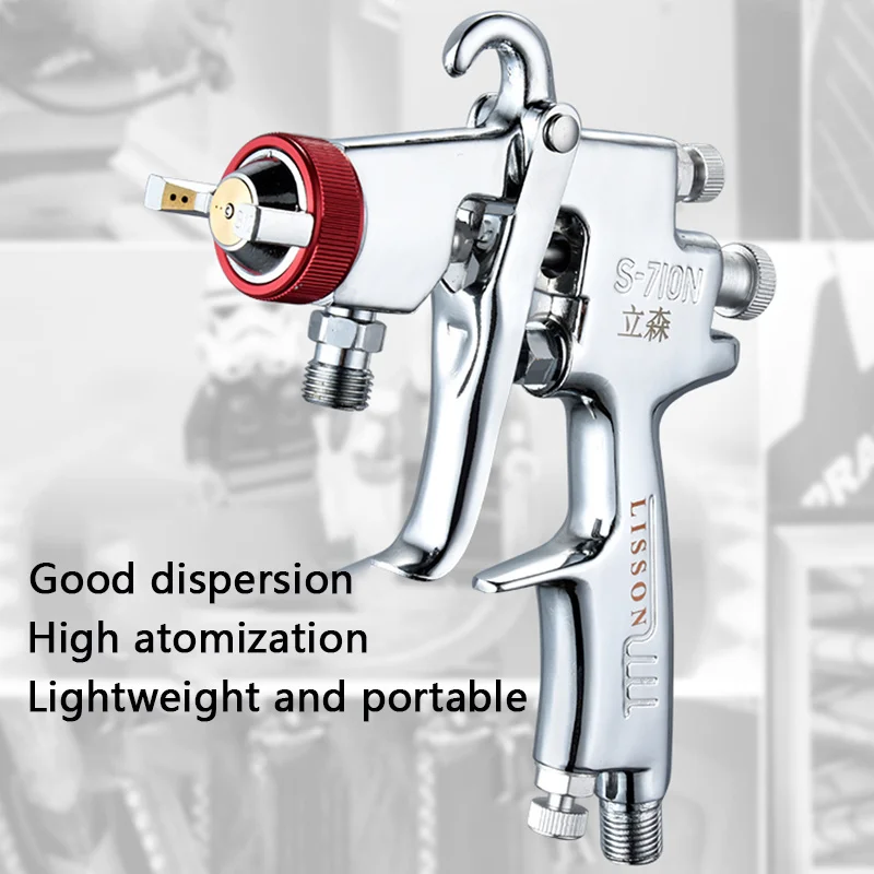 

High Quality Professional S710 Spay Gun 1.0/1.3/1.5/1.8mm Nozzle Gravity Airbrush For Car Painting