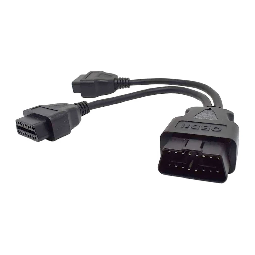 

J1962 OBD2 Y Cable Adaptor 1 Male to 2 Female