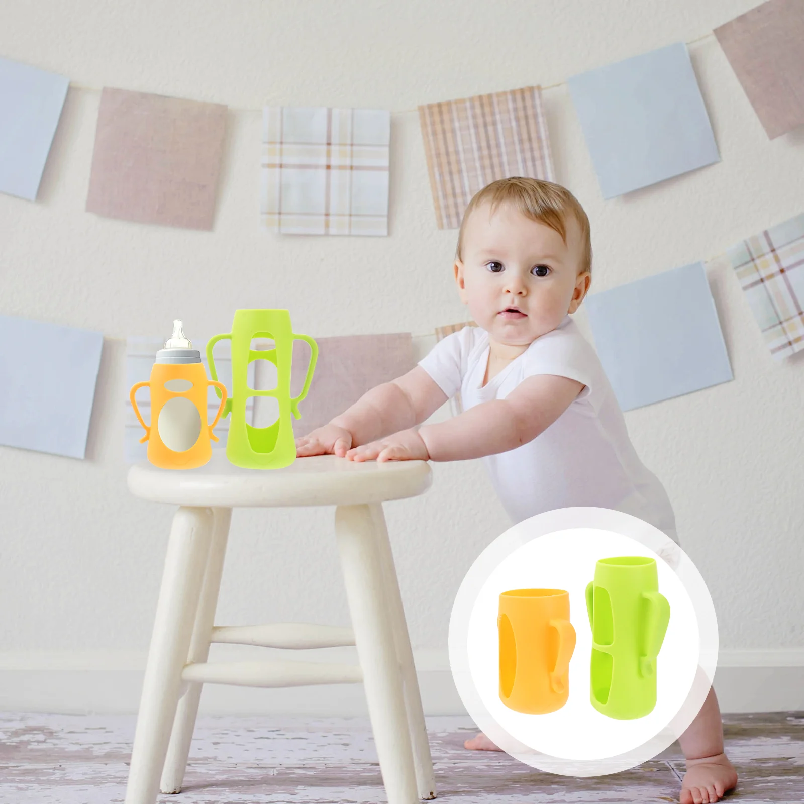 

Bottle Feeding Baby Coversleeve Covers Sleeves Silicone Bottleswater Nessecities Home Newborn Nursery Supplies Case Infant