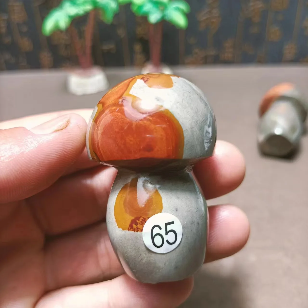 Природный ручная резьба энергетический Океанский камень минерал рейки гриб