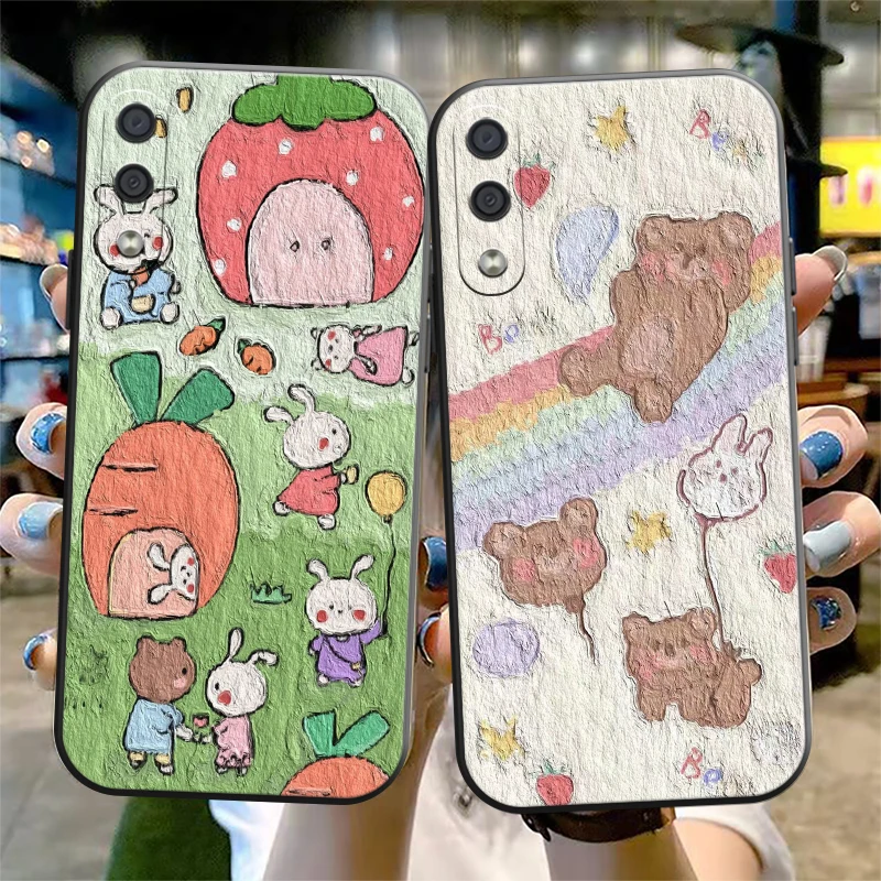 

Oil Painting Cartoon Phone Case For Samsung Galaxy A32 4G 5G A51 4G 5G A71 4G 5G A72 4G 5G Silicone Cover Funda Back