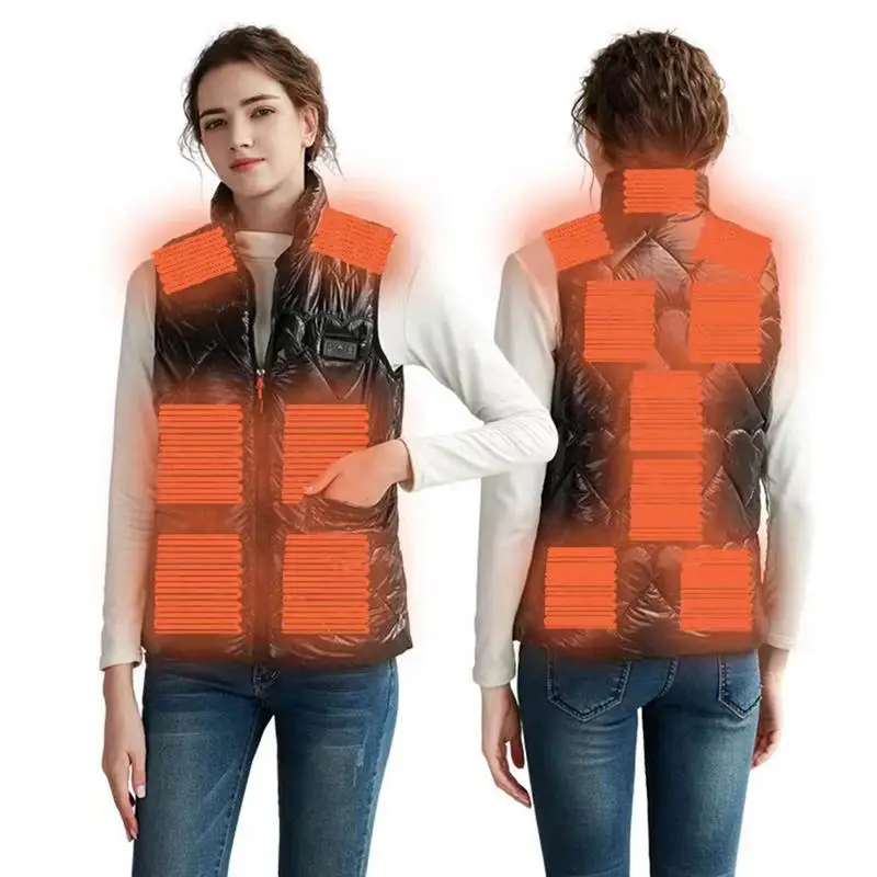 

Heated Zones Vest Electric Heated Jacket Washable Men's Winter Jacket USB Heating Vest Thermal Clothing For Camping