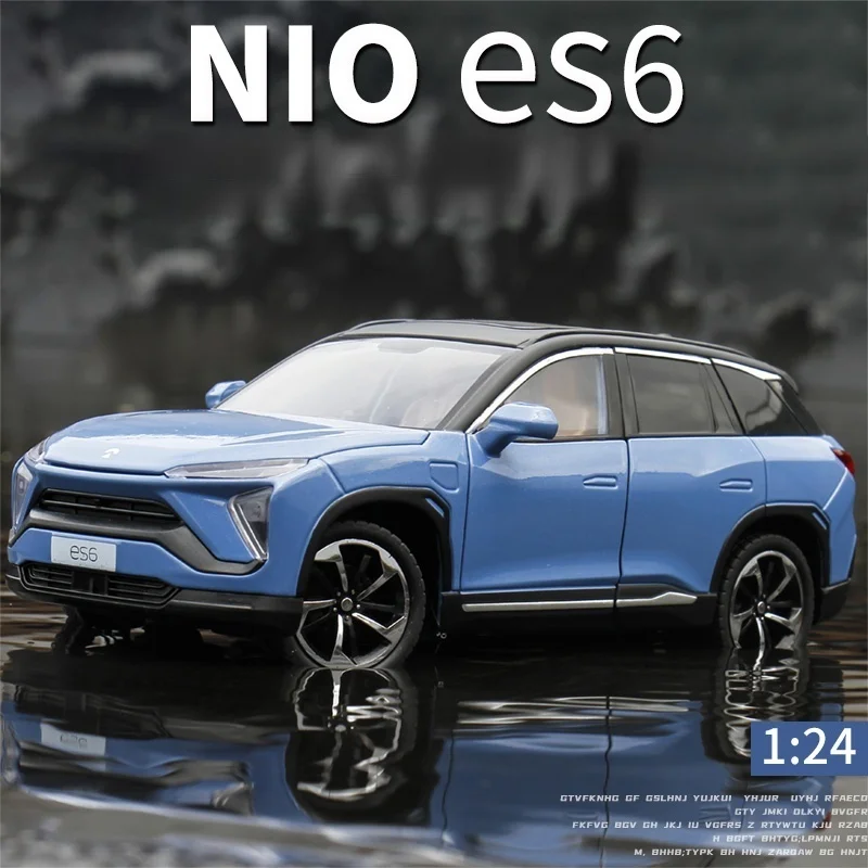 

1:24 Alloy NIO ES6 SUV New Energy Diecasts & Toy Vehicles Metal Car Model Sound Light Kids Toy Gifts Collection