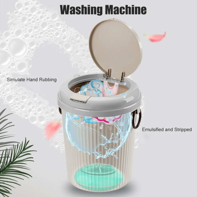 

8L Portable Mini Ultrasonic Washing Machine Dirty Clothes Turbine Cleaning Laundry Washer Travel Business Mini Washing Machine