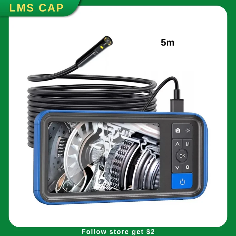 

Inspection Camera Endoscope with 4.5'' Screen, 1080P HD Dual Lens Snake Borescope Camera for Sewer Duct Drain Pipe