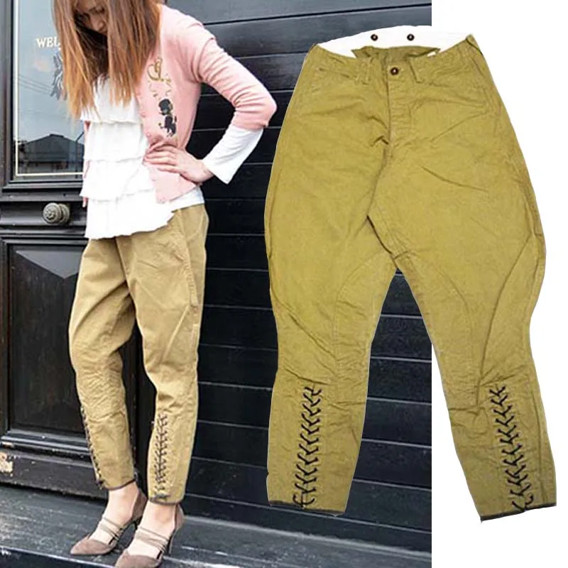 Meimei's homemade YUTU&MM women's twill cotton 9-point pants pencil pants World War II breeches