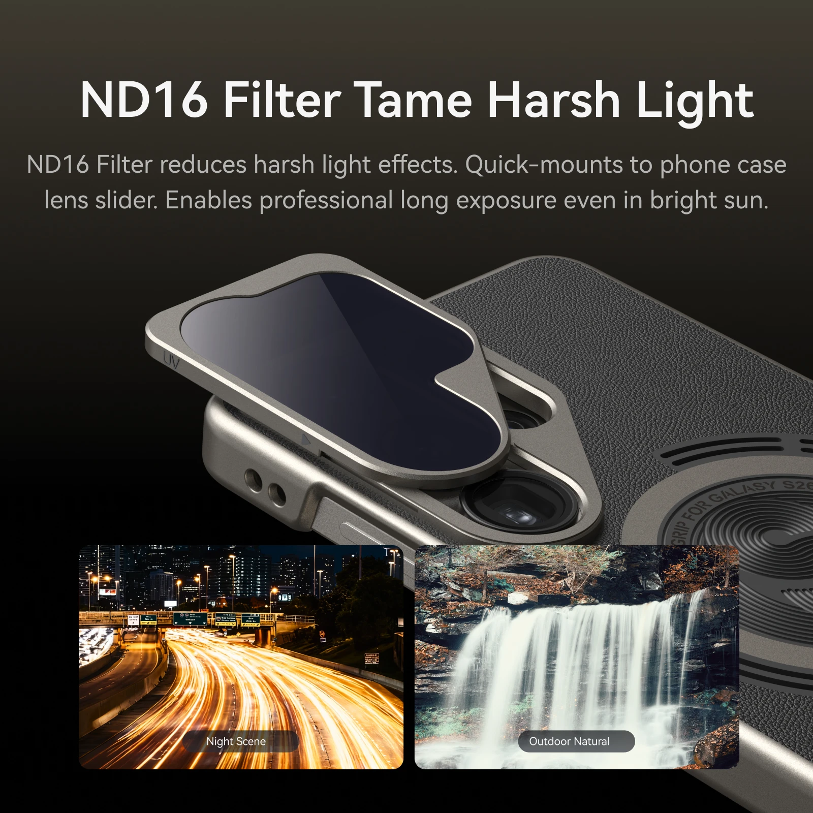 Фото Комплект для профессиональной фотосъемки TELESIN Master Photography Case Grip Kit для Samsung Galaxy S26 Ultra с беспроводной зарядкой 3200 мАч, вспышкой и фильтром ND16 №4