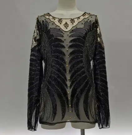 Модные женские футболки с блестками и украшениями летние топы для танцев Женские