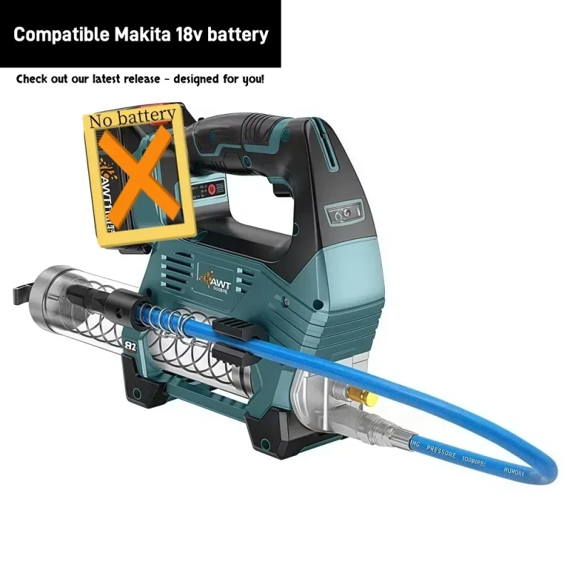 

Бесщеточный электрический смазочный пистолет 600CC, автоматический/ручной смазочный пистолет высокого давления для строительства экскаватора для батареи Makita 18 В