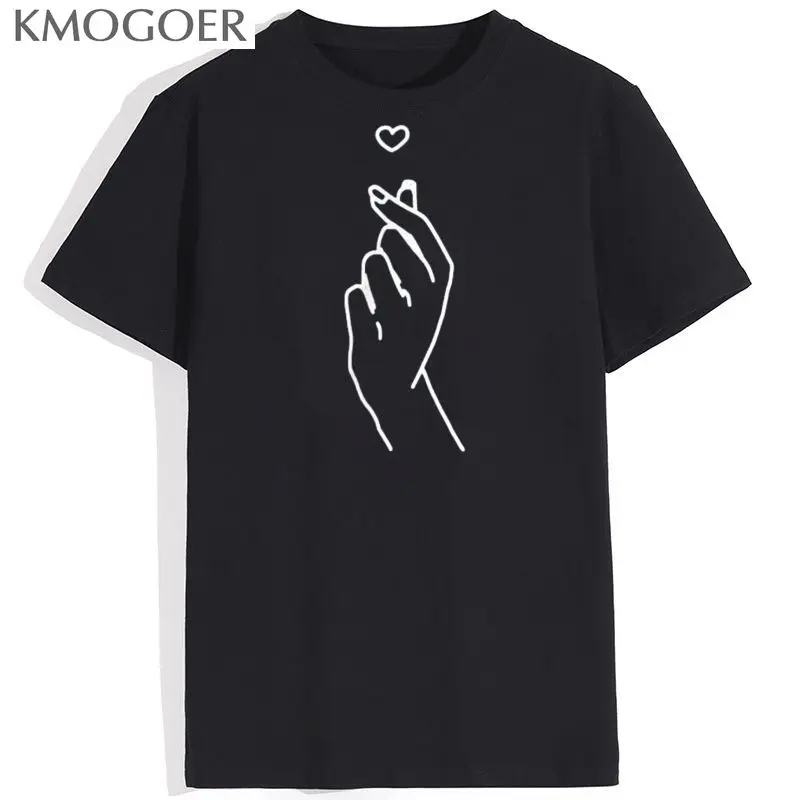 

Футболка мужская с принтом сердец и поп, модная тенниска в стиле японского аниме, повседневный топ в стиле хип-хоп, в стиле Харадзюку, корейс...