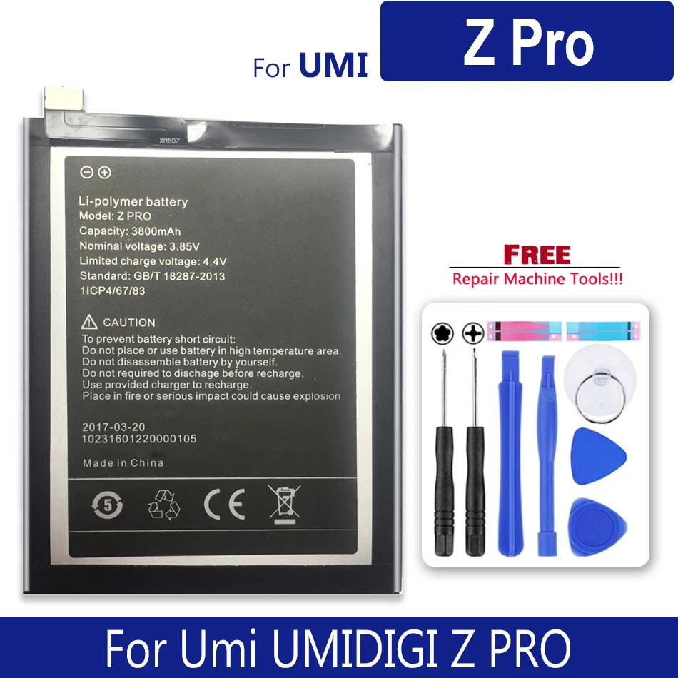 

Mobile Phone Battery For Umi UMIDIGI Z PRO Free Tool