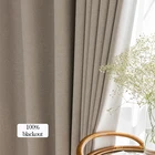 Занавески CDIY для спальни, гостиной, плотные, с блокировкой света, современные занавески из искусственного льна, 100%