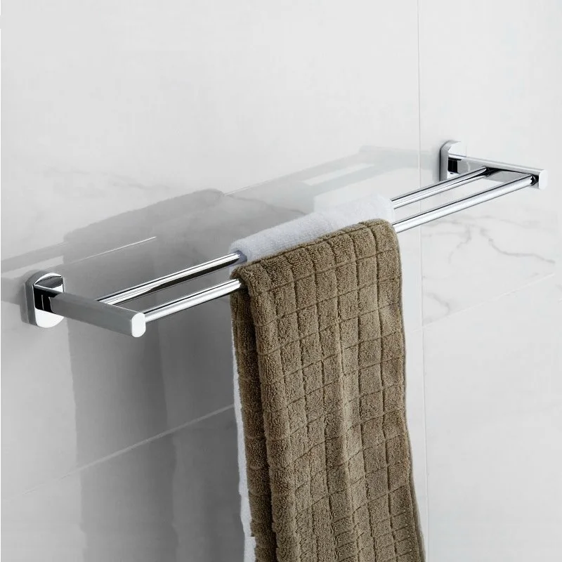 

Vidric двойная вешалка для полотенец Настенная латунная хромированная отделка вешалка для полотенец аксессуары для ванной комнаты