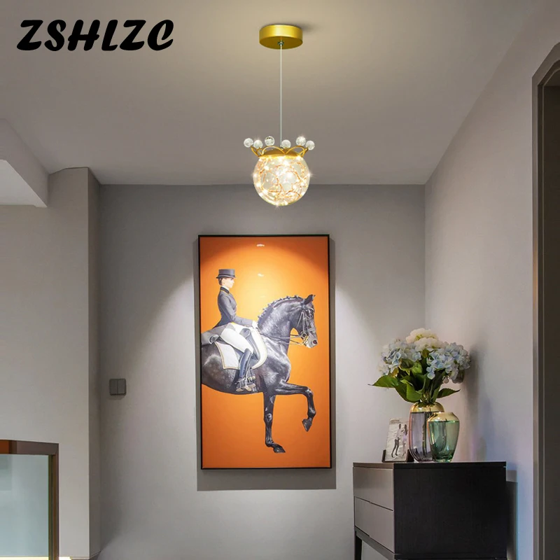 

Bedside Light Creative Modern Led Pendant Light 6W Small Pendant Lamp for Living room Bedroom Dining room Kitchen Hanging Lamps