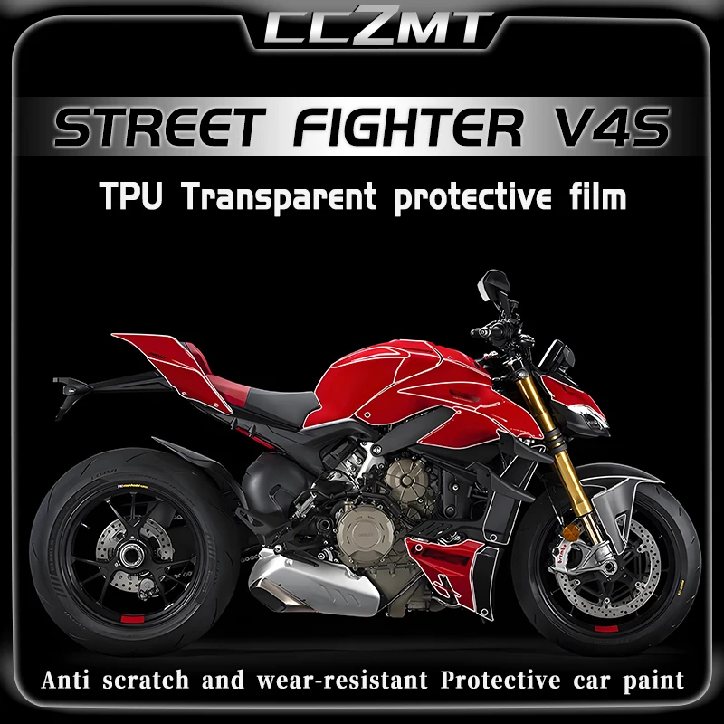 Фото Для Ducati Streetfighter V4S STREET FIGHTER V4S 2024, невидимая прозрачная защитная пленка для тела, наклейка, аксессуары для модификации №1