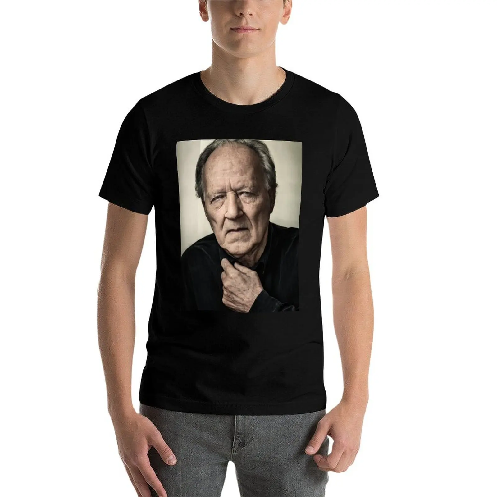 Фото Футболка Werner Herzog, мужская дизайнерская хлопковая футболка, 100% хлопок, винтажная футболка с графическим рисунком для мужчин №3