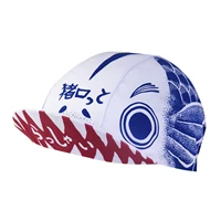 new classic blue white summer polyester print cycling cap men and women mountain road bike race cap breathable moisture wicking