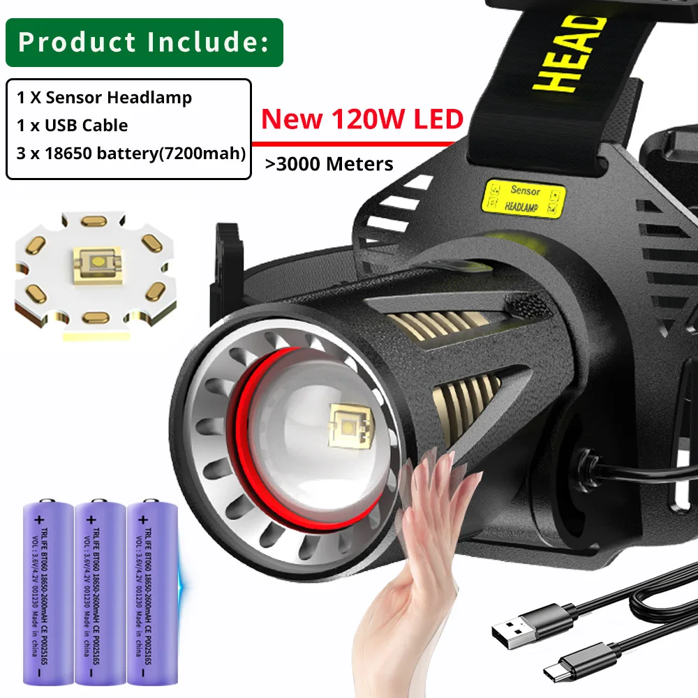 

TRLIFE налобный фонарь XHP360 120Вт