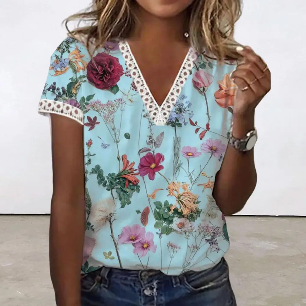 

Шикарный Повседневный Топ, дышащая футболка с 3D рисунком цветущих цветов и листьев, быстросохнущие летние топы, уличная одежда