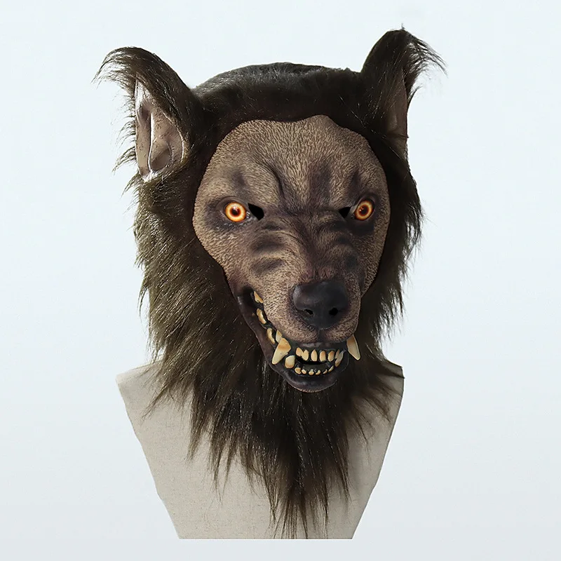 

Halloween Latex Wolf Head Mask Werewolf Headgear Party Scary Simulation Wolf Head Mask Costume For Halloween Party Carnival Prop