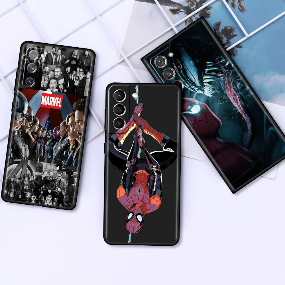 Черный чехол для Samsung Galaxy S20 FE S22 S21 Ultra S10 S9 S8 Plus Ультратонкий смартфона Note 20 с