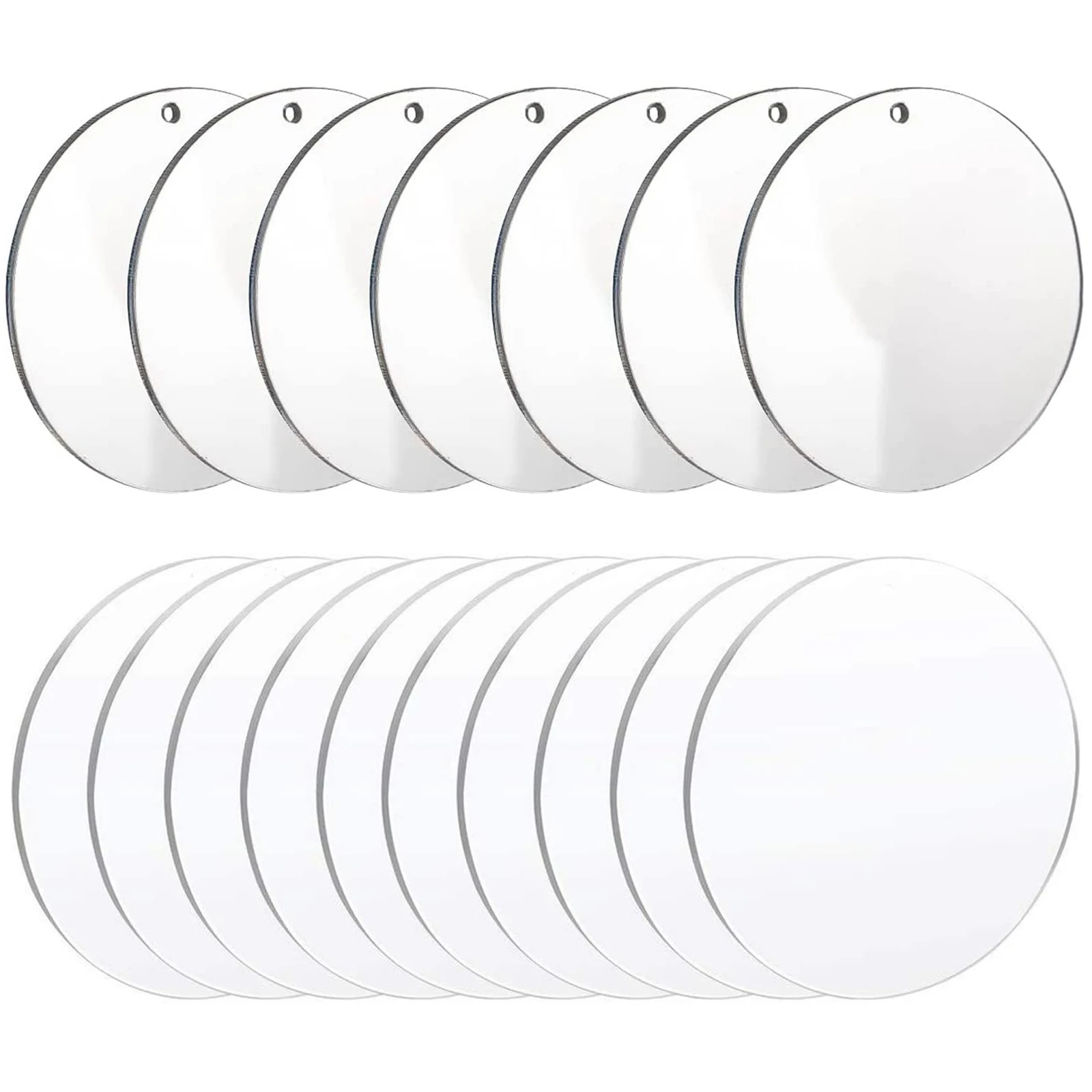

Clear Acrylic Sheet Disc 2mm Round Circle with Hole Christmas Ornament for Art Project Painting DIY Craft,Vinyl,Keychain,Carving