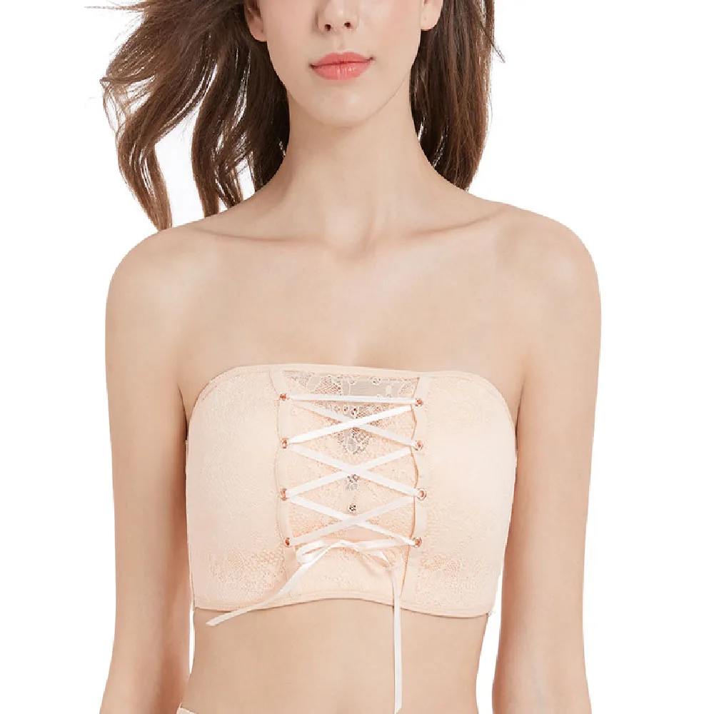 

Бюстгальтер без бретелек, с кружевом, большие размеры