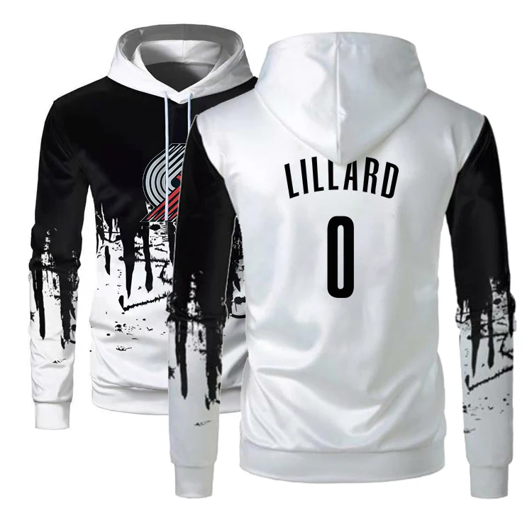 

2022 Mens American Basketball Jersey Clothes Portland Trail BlazersDamian Lillard #0 Cool Sweatshirt Hoodies Women Ink Tracksuit