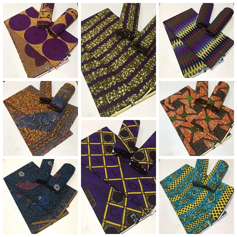 

Tissus African 100% Cotton Wax Prints Fabric Original Soft 2022 High Quality Ankara Nigerian Real Wax Fabric For Wedding Dresses