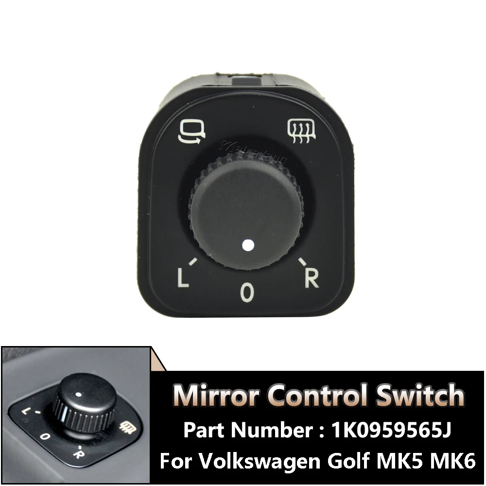

Car Accessories 1K0959565J Adjust Knob Mirror Control Switch For VW Jetta MK 5 Golf GTI MK5 6 Passat B6 Rabbit Tiguan EOS CC