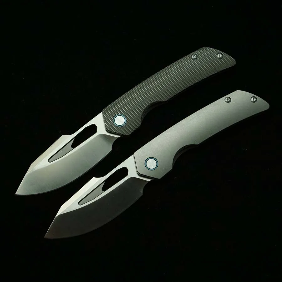 Фото Новый складной нож LEMIFSHE BLK из стали M390 с рукоятью из титанового сплава, многофункциональный инструмент для выживания на природе и кемпинга, EDC-инструмент №2