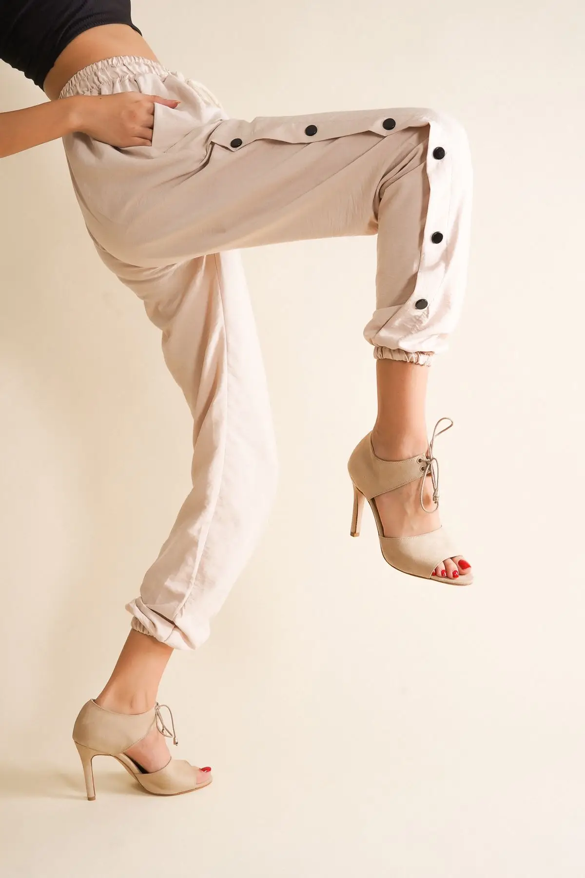 

Women's Fashion Handmade Special Suede Laced Female Heels Shoes
