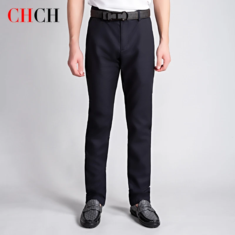 CHCH Brand Pants Men Casual Mid Long Trousers Male Straight Work Pant Men's Big Size 30-38