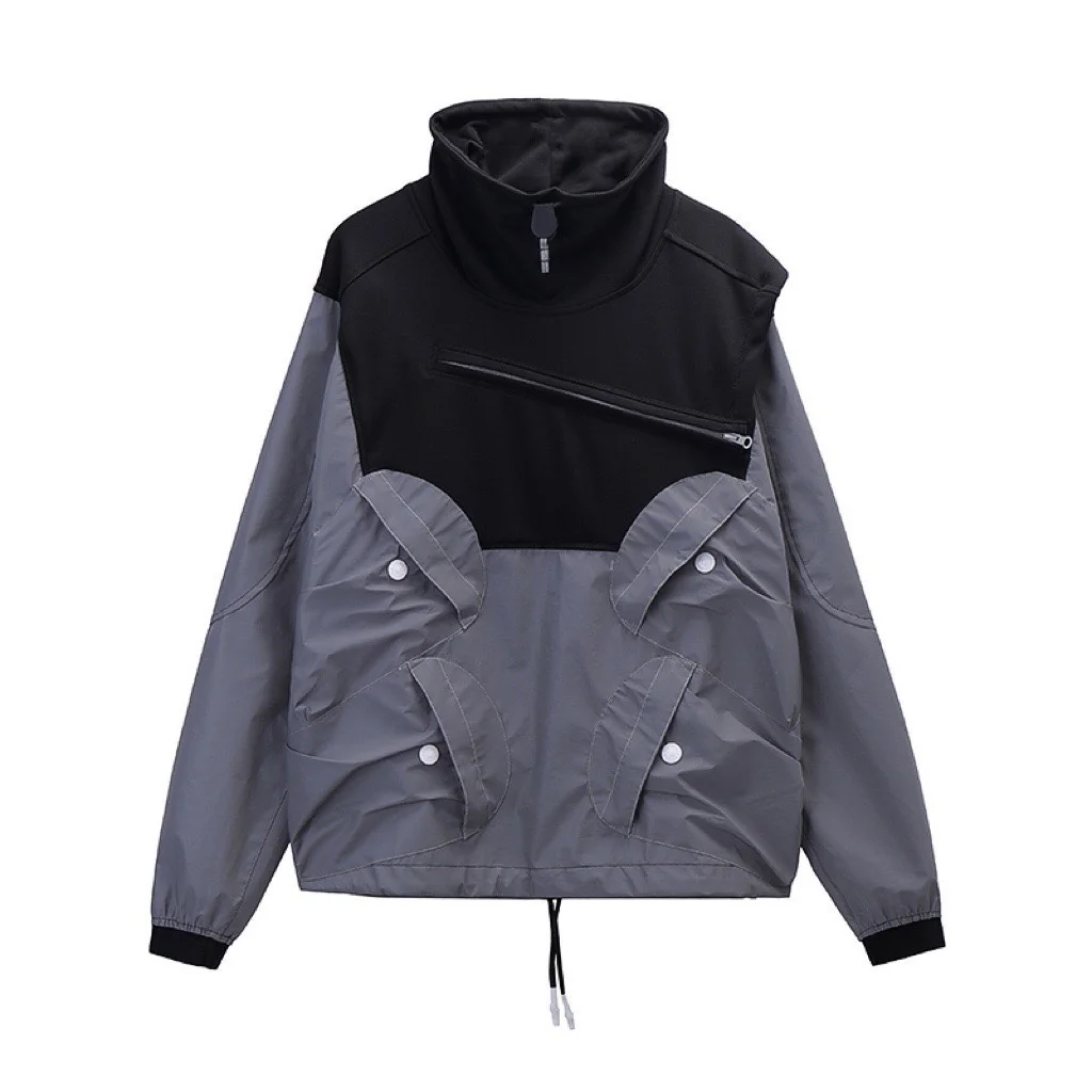 Stone Label Men's Thin 3M Reflective Tactical Jacket Features Windproof Charge Suit Four-pack Coat