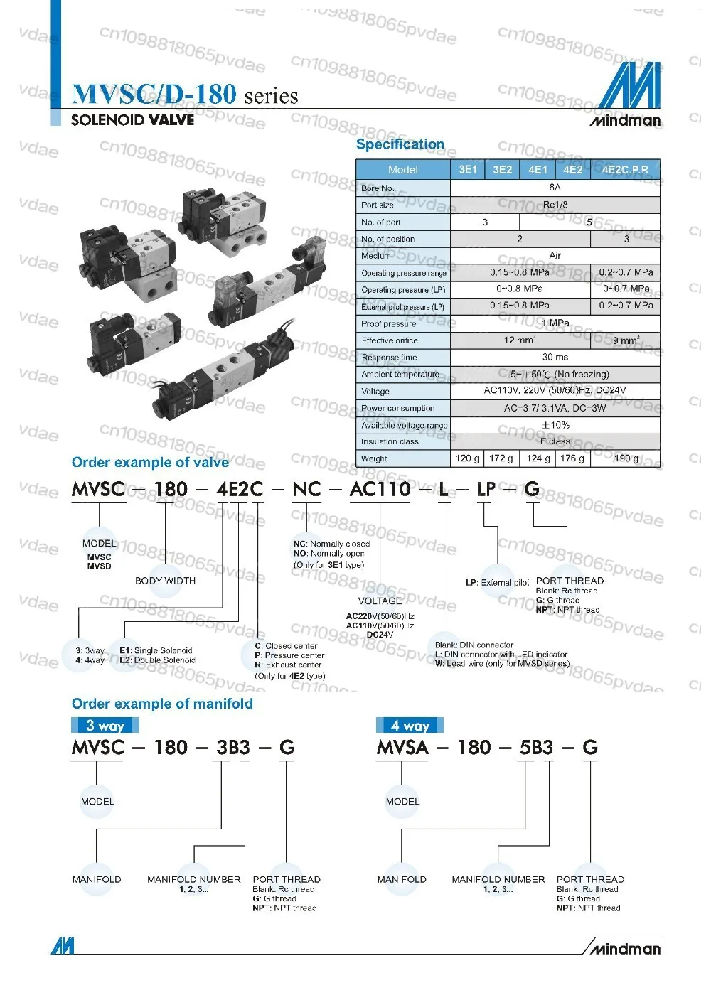 Новый соленоидный клапан MVSD-180-4E1 MVSD1804E1, катушка DC24V (art.: 3920dcf366388) - 3920dcf366388