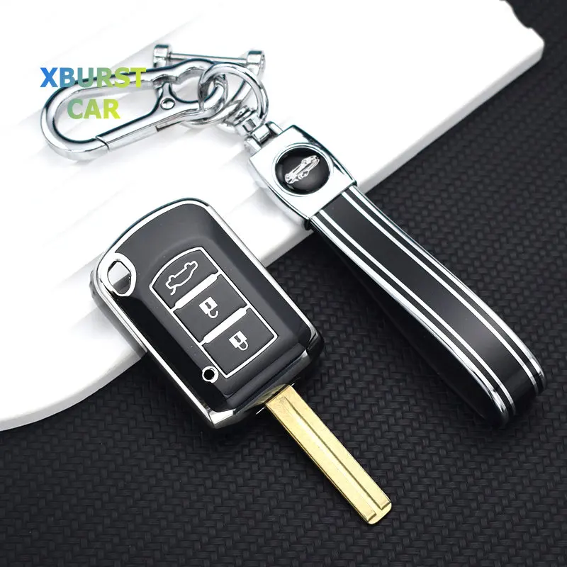

2/3 Buttons TPU Car Key Cover Case Shell Fob Holder Bag for Mitsubishi Pajero Outlander Lancer EX Galant ASX 2016 2017 Keychain