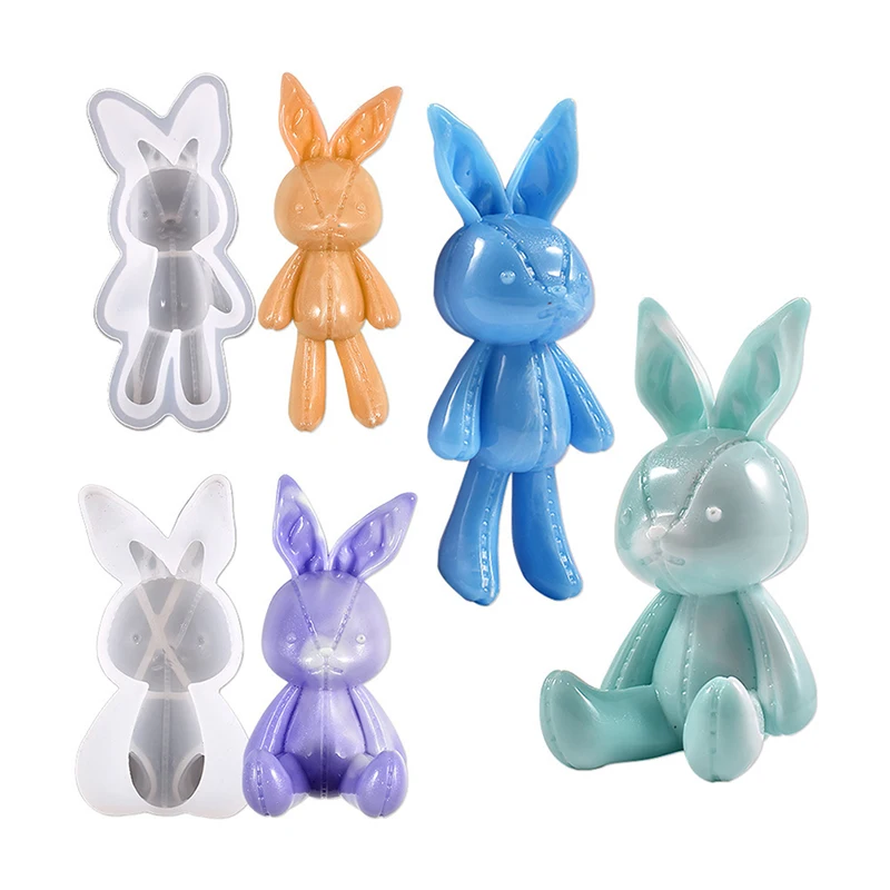 

Easter Day Series Charms Resin Casting Silicone Mold Rabbit Keychain Decorative Pendant Jewelry Mold for DIY Crafts