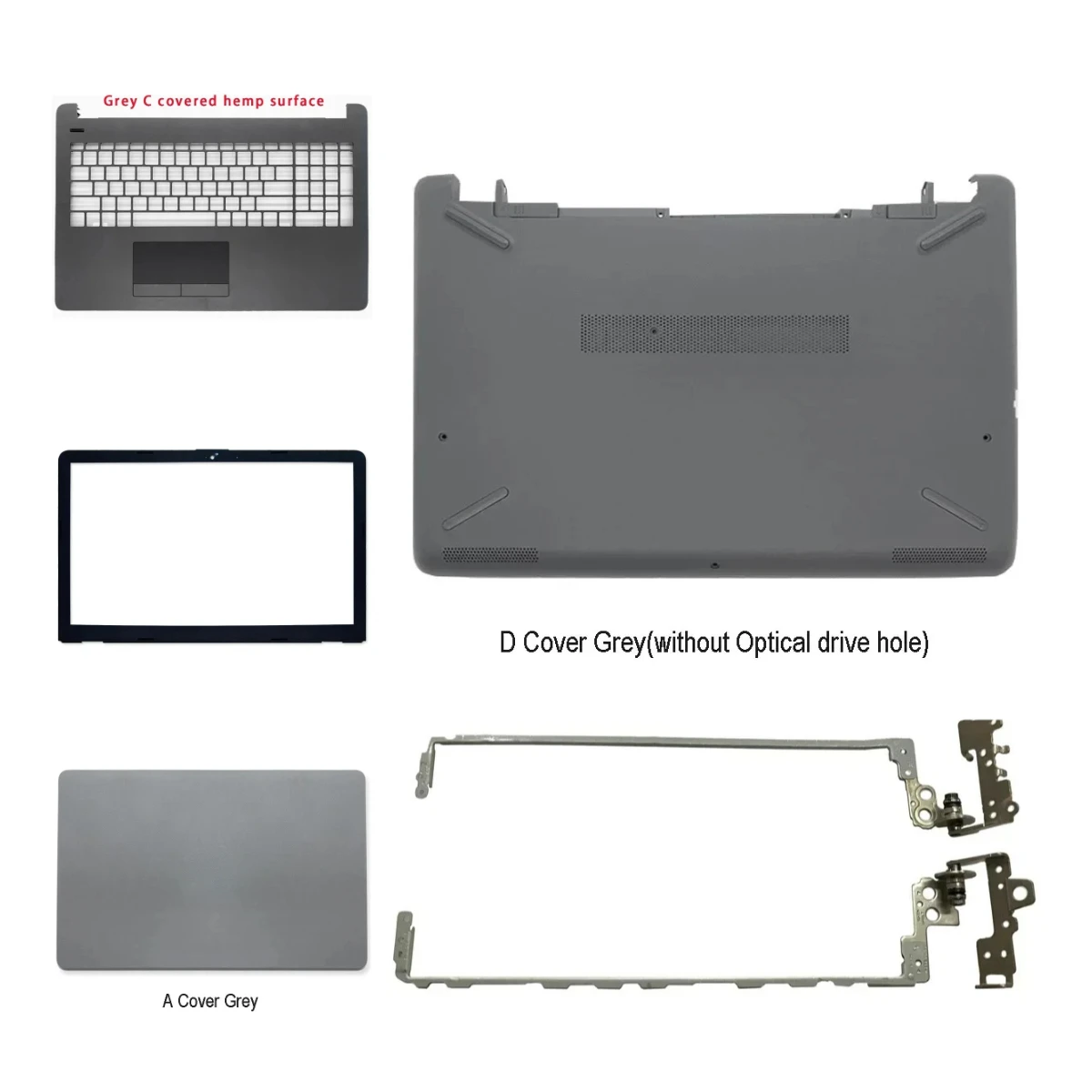 Фото Для ноутбуков 15-bs, 15-bw, TPN-C129, 15t-br, bs, 15z-bw, 250 G6, 255 G6: верхняя крышка экрана, рамка экрана, подставка для рук, нижняя крышка, крышка ABCD. №1