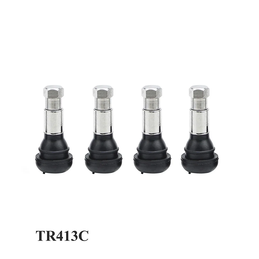 

4 шт. Хромированные вентили для бескамерных шин TR412C TR413C TR414C TR415C TR418C, прямой сосок для диска, ниппель колеса