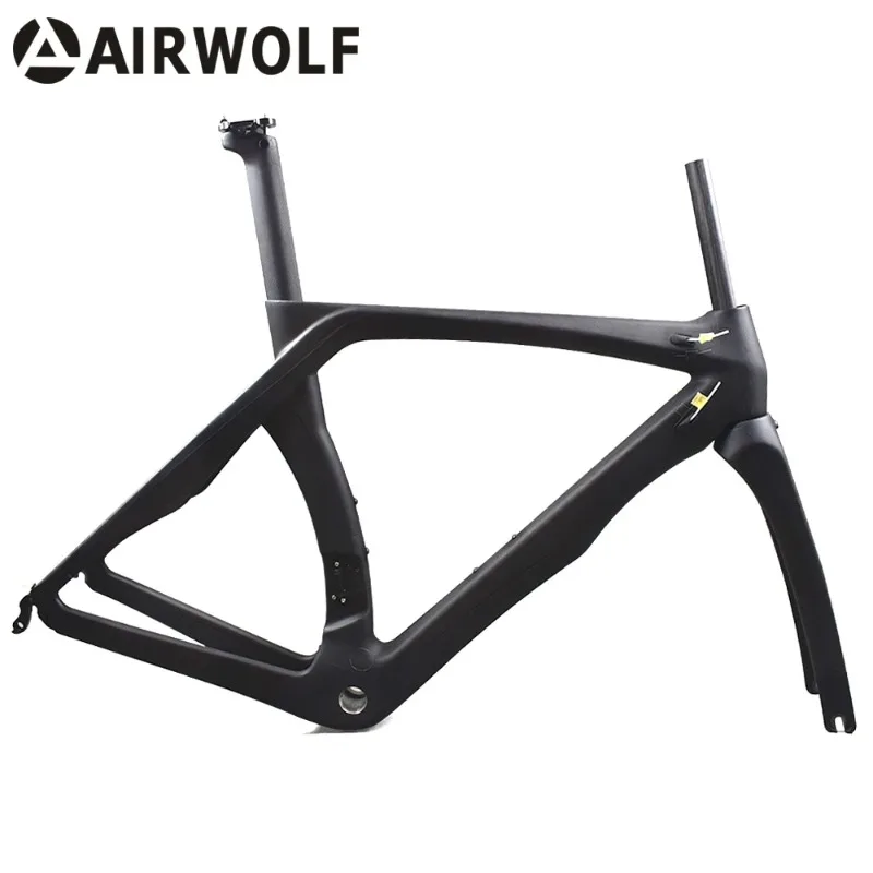 

Airwolf New Carbon Bike Frame Ultralight Carbon Road Frame 700C X 23c Full Carbon Road Frame Di2 Bicycle Frameset Fork Seatpost