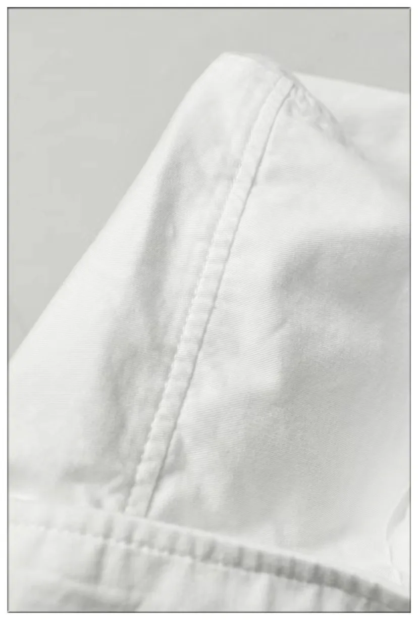 Джинсовая рубашка цвета слоновой кости с длинным рукавом мужская на пуговицах