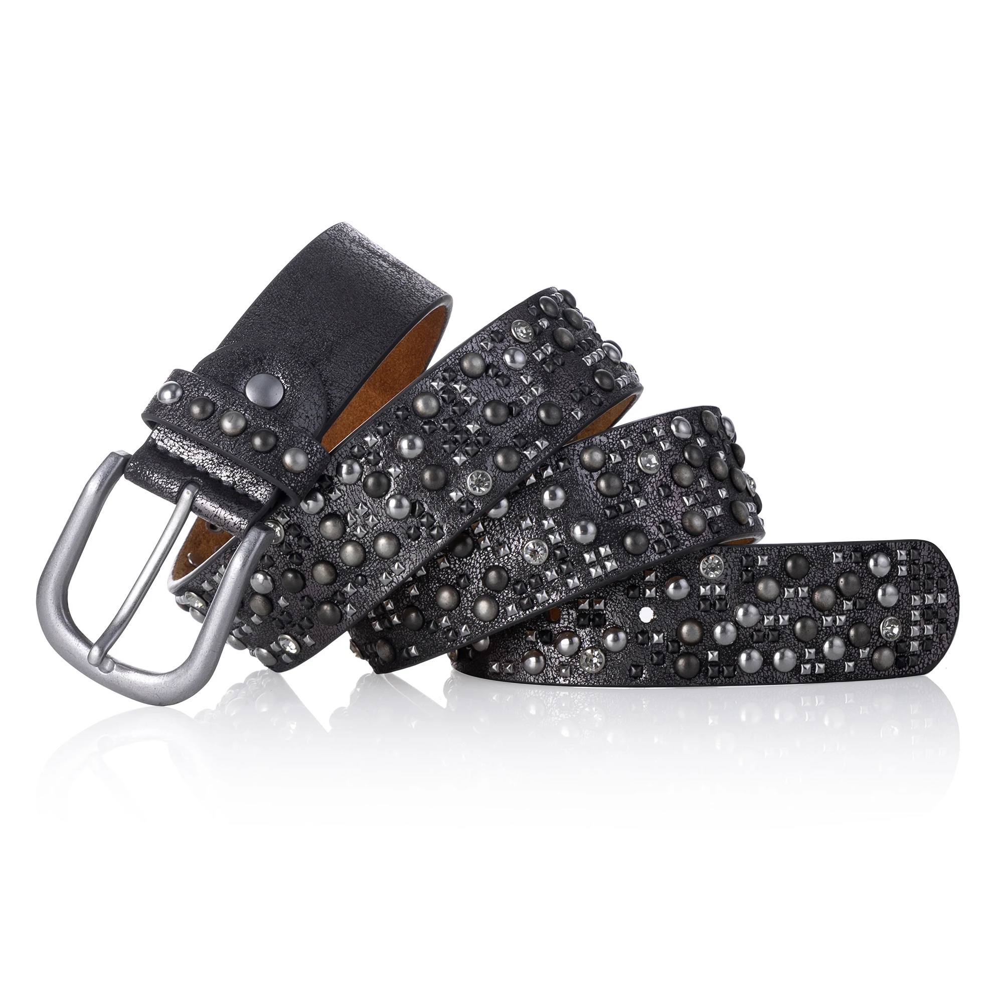 SupSindy Женский ремень с классической пряжкой винтажные заклепки роскошные
