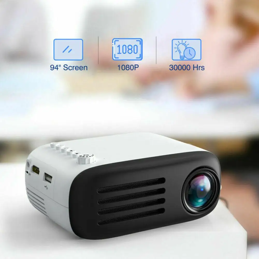 

2023 New YG200 Mini Projector LED HD Support 1080P Portable Home Outdoor Office Media Player Projection